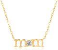 wholesale 14K Solid Gold Moissanite Mother's Love Necklace for Women, Gift for Mom Wife Grandma-0-0