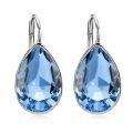 wholesale 925 Sterling Silver Teardrop Blue Topaz Dangle Earrings-0-0
