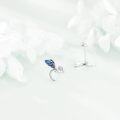 wholesale 925 Sterling Silver Blue Enamel Dragonfly Stud Earrings for Women Girls  4cm Long-0-2