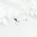 wholesale 925 Sterling Silver Blue Enamel Dragonfly Stud Earrings Wholesale for Women Girls  4cm Long-0-2