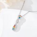 wholesale 925 Sterling Silver Rainbow Pride Pendant Necklace Gifts for Women Men LGBT Gay Jewelry-0-1
