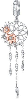 wholesale 925 Sterling Silver Dreamcatcher Charm Bracelet Pendant for Women Wife Mom Gifts-0-0