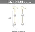 wholesale 14K Gold Freshwater Pearl Drop Dangle Hook Earrings for Women-0-3