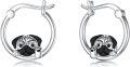 wholesale 925 Sterling Silver Pug Dog Hoop Earrings - Adorable Pet Jewelry for Women-0-0