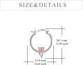 wholesale 925 Sterling Silver Pig Heart CZ Studs Hoop Earrings for Women Girls 925 Sterling-0-5