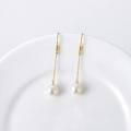 wholesale 14K Gold Freshwater Pearl Drop Dangle Hook Earrings for Women-0-3
