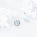 wholesale 925 Sterling Silver Tree of Life Stud Earrings with Blue Stone Hypoallergenic Jewelry for Women Gifts-0-1