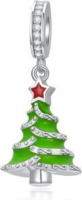 wholesale 925 Sterling Silver Christmas Tree Dangle Pendant Charm s for Women-0-0