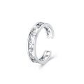 wholesale 925 Sterling Silver Adjustable Open Ring Trendy Jewelry Gift for Women Christmas Birthday Engagement Wedding-0-0