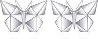 wholesale 925 Sterling Silver Origami Butterfly Stud Earrings for Women Girls Gift Idea-Butterfly