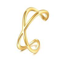 wholesale Gold Infinity Loop Non-Piercing Ear Wrap Cuffs for Women-Simple Ear Cuff