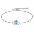 wholesale 925 Sterling Silver Lotus Charm Anklet-0-0