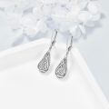 wholesale 925 Sterling Silver Celtic Knot Teardrop Earrings-0-2