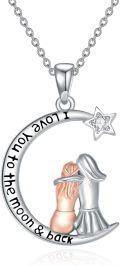 wholesale TOUPOP Sister Necklace For Sister (moon), Silver -0-0