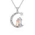 TOUPOP Silver Moon Necklace For Sister-0-0