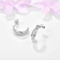 wholesale 925 Sterling Silver Celtic Knot Huggie Hoop Earrings for Women Men Gift-0-1