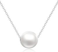 wholesale 14K Gold 8mm Freshwater Pearl Choker Necklace for Women Bridesmaids Mothers Day Gifts-white