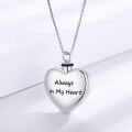 wholesale 925 Sterling Silver Heart-Shaped Horse Head Memorial Pendant Necklace with Black Enamel Accents and Chain - Pet Urns for Ashes Jewelry Keepsakes-0-4