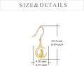 wholesale 14K Gold Crescent Moon & Cat Dangle Earrings - Gemstone s for Her-0-2