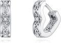 wholesale 925 Sterling Silver Celtic Knot Heart Shape Huggie Earrings for Women Girls Gift Set-0-0