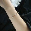 wholesale 14K Gold Chain with Pearls and Beads Anklet for Women - Adjustable Size-0-1