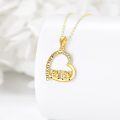 wholesale 14K Gold Pig Heart Love Forever Pendant Necklace for Women Mothers Day Gifts-0-2