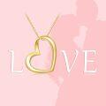 wholesale 14K Gold Open Heart Pendant Necklace for Women Minimalist Fine s for Her-0-10
