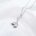 wholesale 925 Sterling Silver Moonstone Crossed Golf Clubs Pendant Necklace for Women-0-4