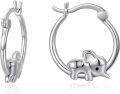 wholesale 925 Sterling Silver Elephant Huggie Hoop Earrings for Sensitive Ears-0-0