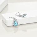 wholesale 925 Sterling Silver Turquoise Celtic Filigree Teardrop Dangle Earrings with Leverbacks-0-3