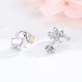 wholesale 925 Sterling Silver Elephant Palm Tree Stud Earrings for Women - Hypoallergenic Gift Idea-0-3
