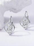 wholesale 925 Sterling Silver 925 Cubic Zirconia-Cow Shape Dangle Earrings for Women-0-1