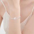 wholesale 925 Sterling Silver 10mm Freshwater Pearl Adjustable Bracelet Gift for Women-0-3