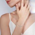wholesale 925 Sterling Silver Heart Infinity Bracelet With Pearls-0-1