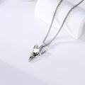wholesale 925 Sterling Silver Tribal Arrowhead Lion Head Pendant Norse Viking Necklace-0-3