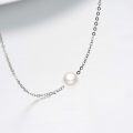 wholesale 14K Gold Chain with Freshwater Pearl Pendant (8mm) - Elegant Minimalist Design-0-9