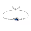 TOUPOP Sterling Silver Infinity Birthstone Bracelet Gift for Women-0-0