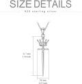 wholesale 925 Sterling Silver Crown Dragon Sword Cross Pendant Necklace for Women's Gifts-0-1