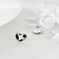 wholesale 925 Sterling Silver Heart-Shaped Cow Stud Earrings Gift for Women and Teen Girls-0-2