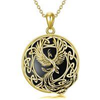 wholesale Phoenix Necklace Phoenix Jewelry For Women S925 Sterling Silver Celtic Phoenix Rising Phoenix Necklace For Women -style_name:Gold Phoenix Necklace