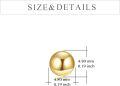 wholesale 18K Golden Solid 18K Gold Ball Stud Earrings - Small Round Ear Pins for Women (5 mm)-0-11