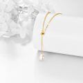 wholesale 14k Gold Pearl Lariat Y Necklace Adjustable Drop Chain For Women-0-5