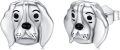 wholesale 925 Sterling Silver Beagle Face Stud Earrings for Women Girls-0-0