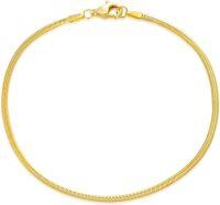 wholesale 18K Yellow Gold Solid Chain - Nickel-Free, Lead-Free, Hypoallergenic - 0.7mm to 2.8mm Widths - Lobster Clasp - Gift Box-1.5mm