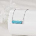 wholesale 925 Sterling Silver Turquoise Urn Necklace for Ashes - Cremation Jewelry for Women-0-4