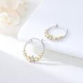 wholesale 925 Sterling Silver & 18K Gold Plated Stars CZ Huggie Hoops for Women-0-5