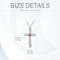 wholesale 925 Sterling Silver Heart Urn Keepsake Cremation Memorial Ashes Cross Pendant Necklace with Funnel and Fill Tool for Women/Men - Religious s for Christmas/Birthday/Mothers' Day-0-4