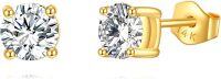 wholesale 14K Gold Moissanite Stud Earrings 0 6 2ct Jewelry Gifts for Women Men-0.6 Carats- 4mm