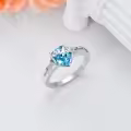 TOUPOP Sterling Silver Crystal Cross Ring Religion Jewelry Gift For Women-0-4
