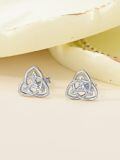 wholesale 925 Sterling Silver Trinity Knot Stud Earrings - Irish  for Women-0-4